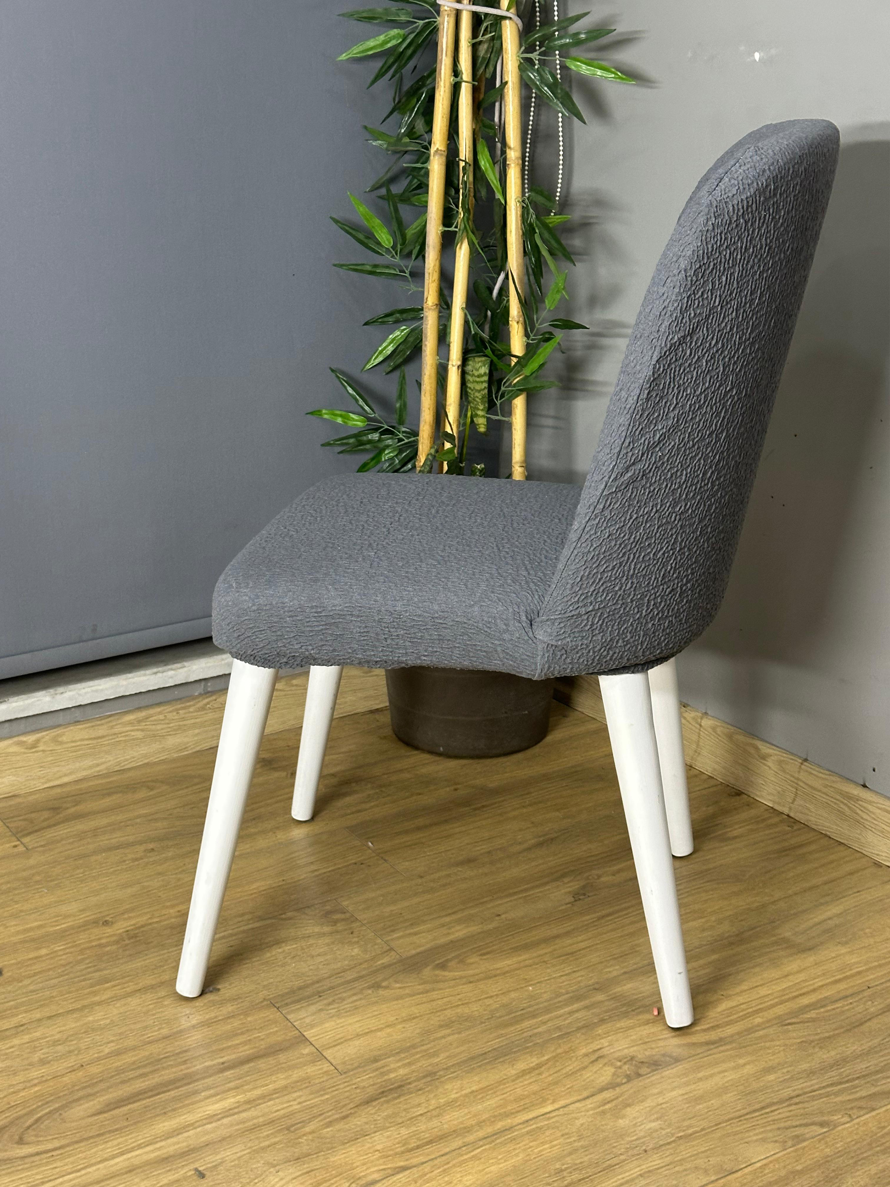 KOYU GRİ KÖŞELİ RETRO SANDALYE KILIFI 4 ADET LÜX BOHEM KUMAŞ ÇOK KALIN %100 PAMUK