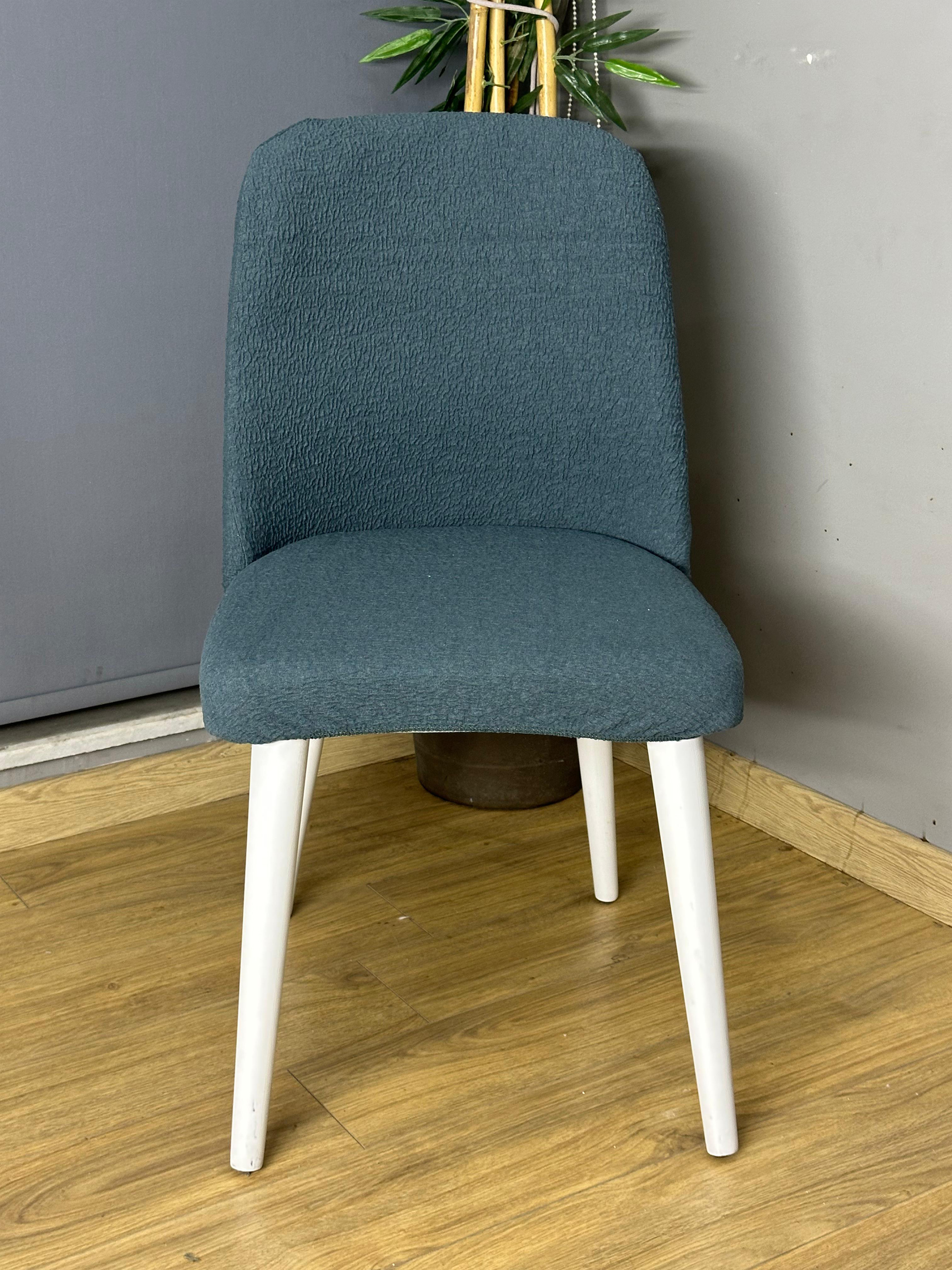 PETROL KÖŞELİ RETRO SANDALYE KILIFI 6 ADET LÜX BOHEM KUMAŞ ÇOK KALIN %100 PAMUK