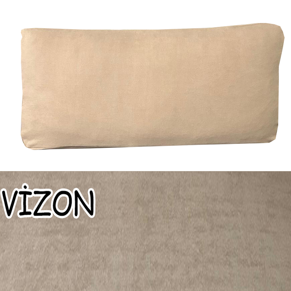 VİZON RENK SÜET KUMAŞ 2 ADET SIRT MİNDERİ