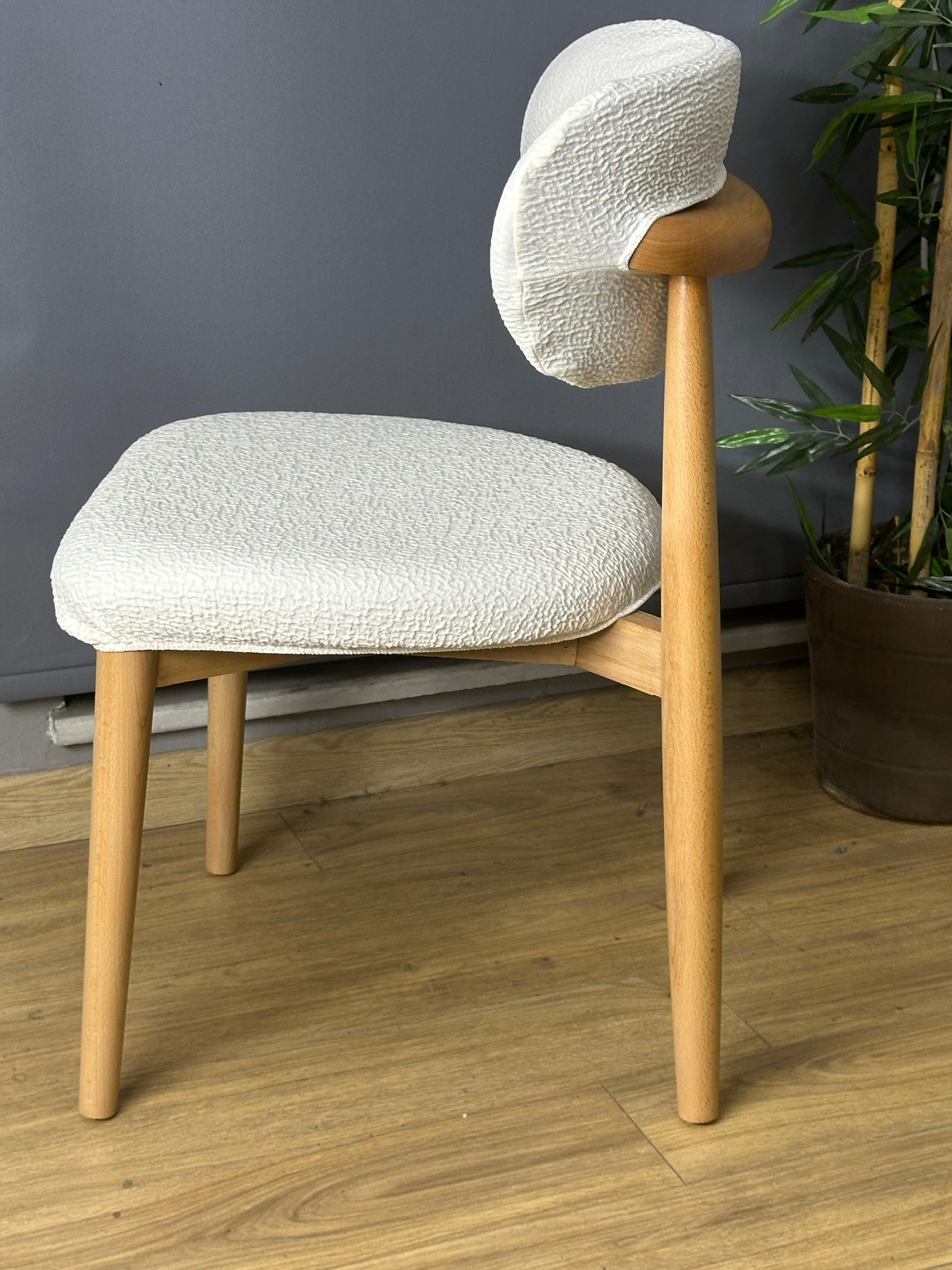 KREM POLO SANDALYE KILIFI 4 ADET LÜX BOHEM KUMAŞ ÇOK KALIN %100 PAMUK