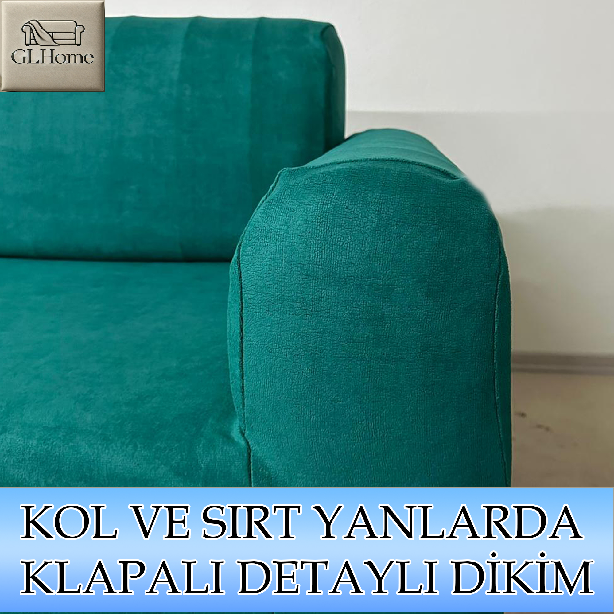 ZÜMRÜT SÜET KUMAŞ TEKLİ&BERJER KOMPLE GİYDİRME KOLTUK KILIFI