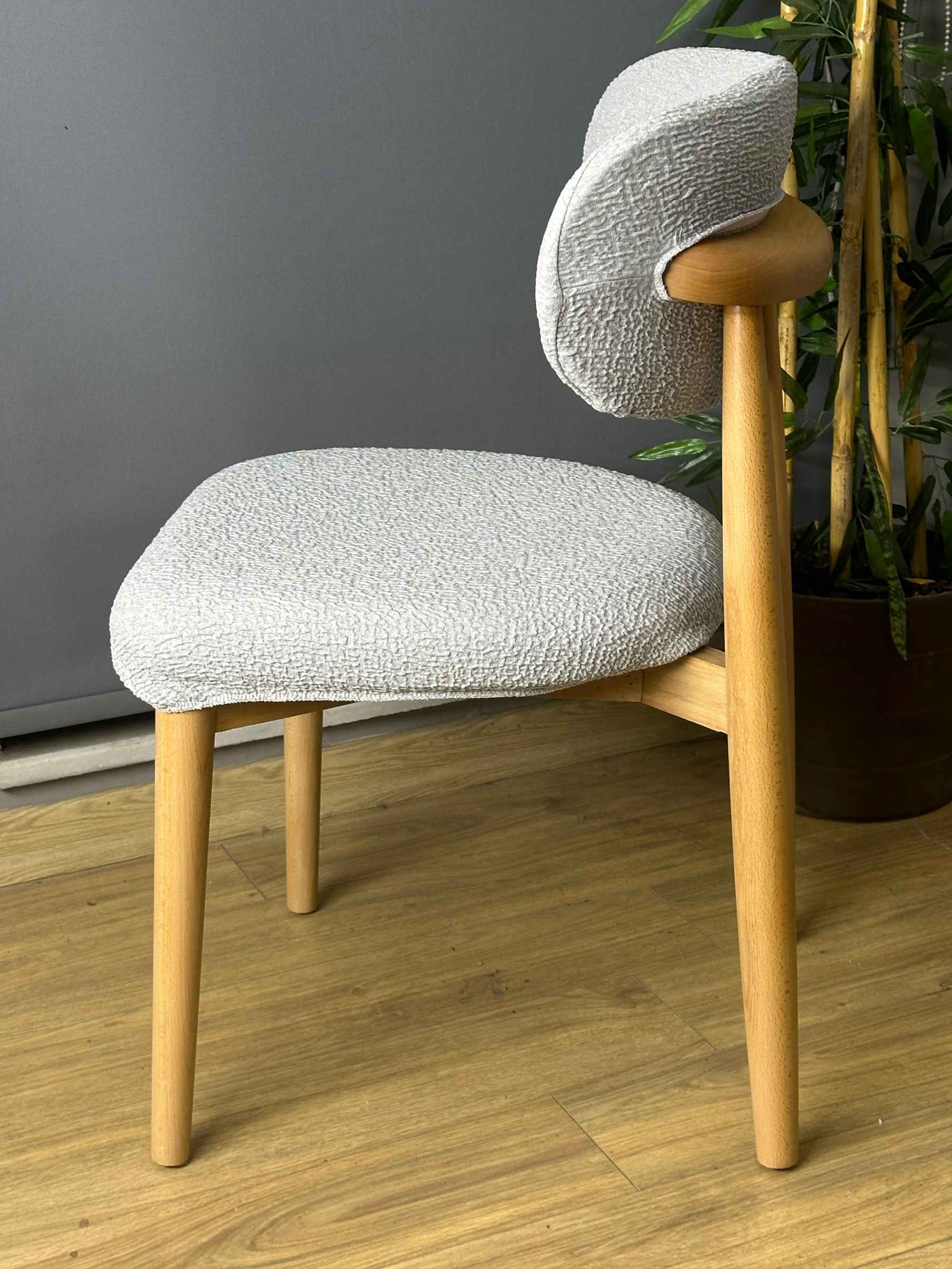 AÇIK GRİ POLO SANDALYE KILIFI 6 ADET LÜX BOHEM KUMAŞ ÇOK KALIN %100 PAMUK