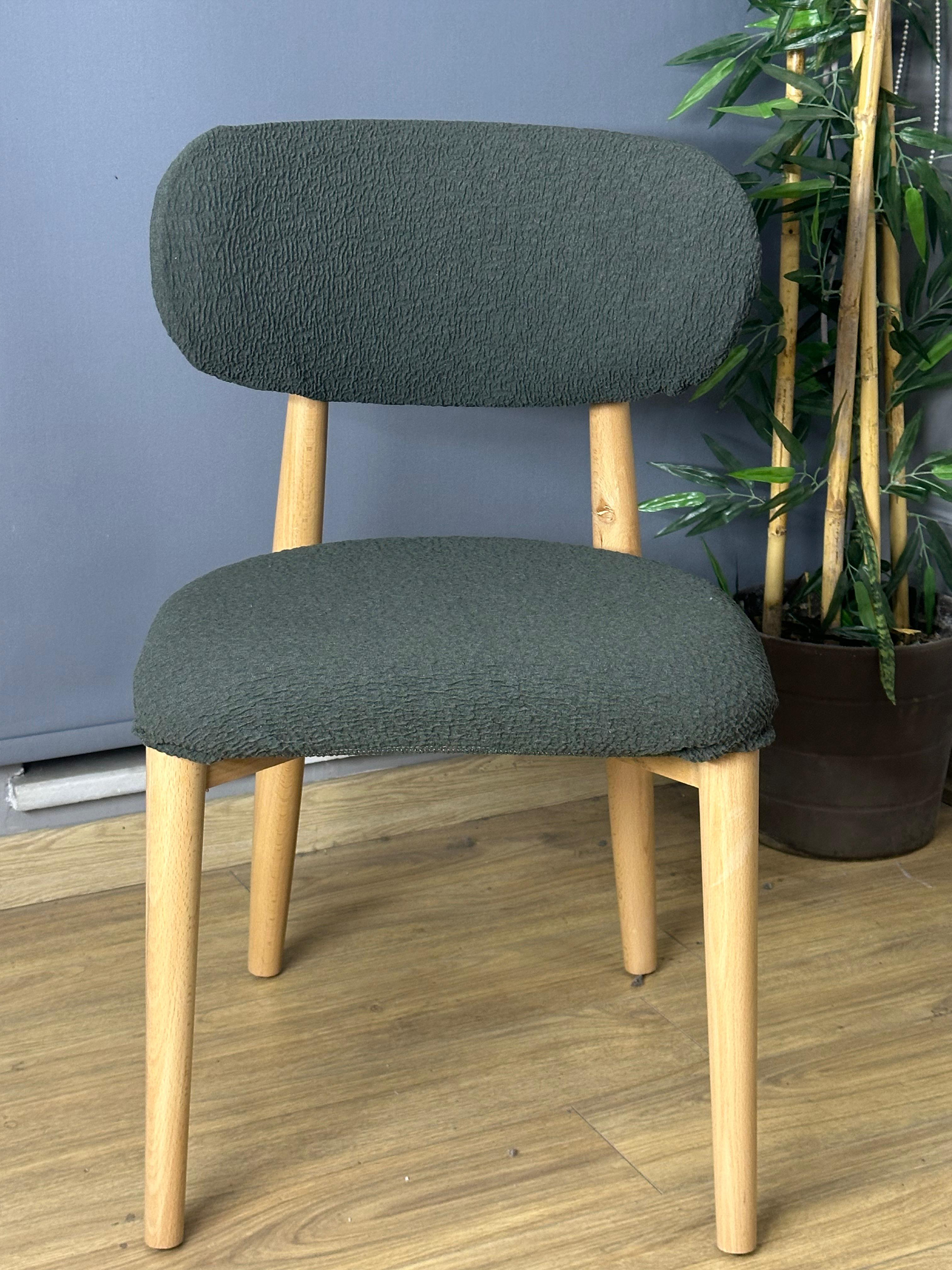 HAKİ POLO SANDALYE KILIFI 6 ADET LÜX BOHEM KUMAŞ ÇOK KALIN %100 PAMUK