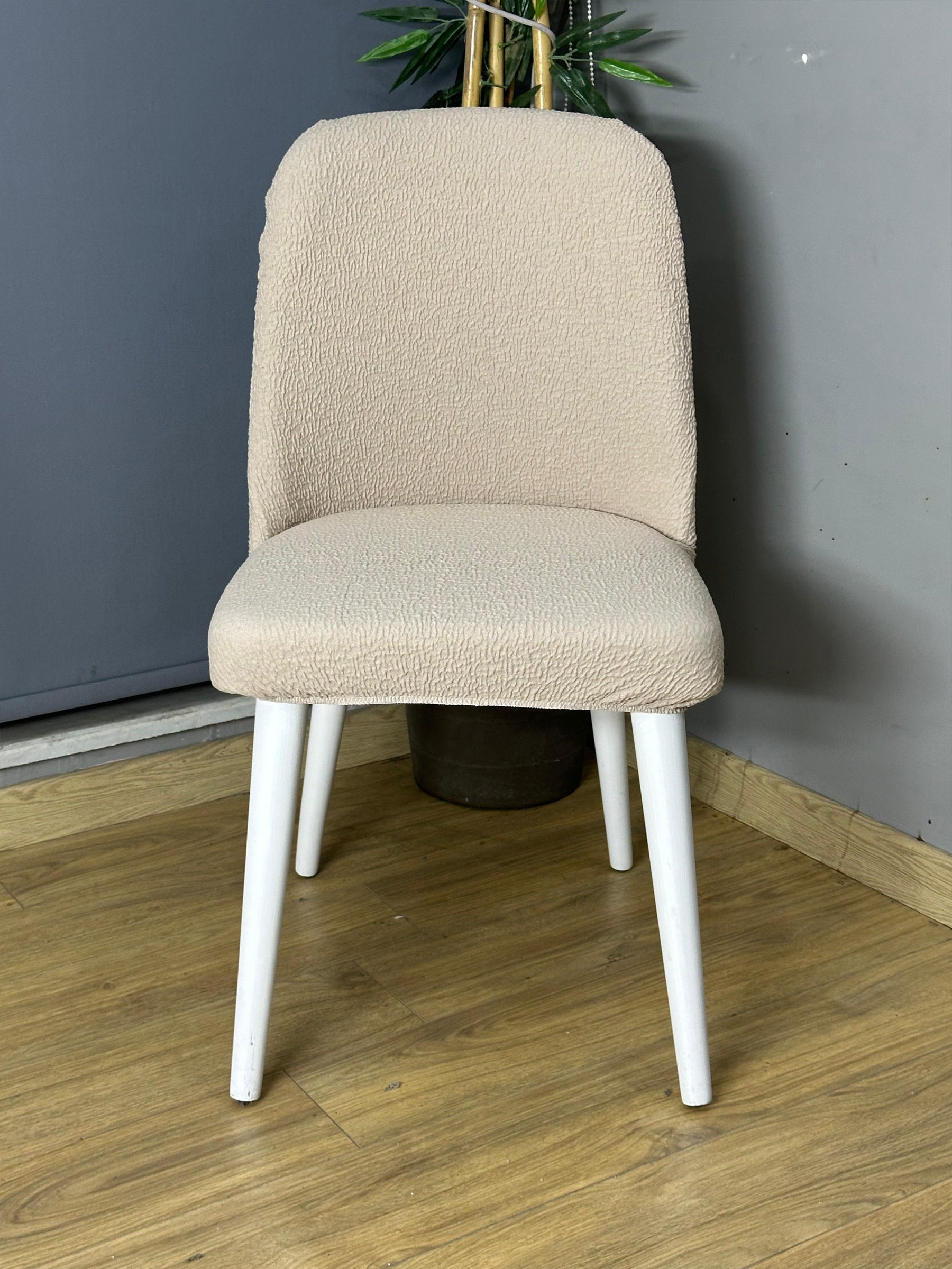 VİZON KÖŞELİ RETRO SANDALYE KILIFI 4 ADET LÜX BOHEM KUMAŞ ÇOK KALIN %100 PAMUK