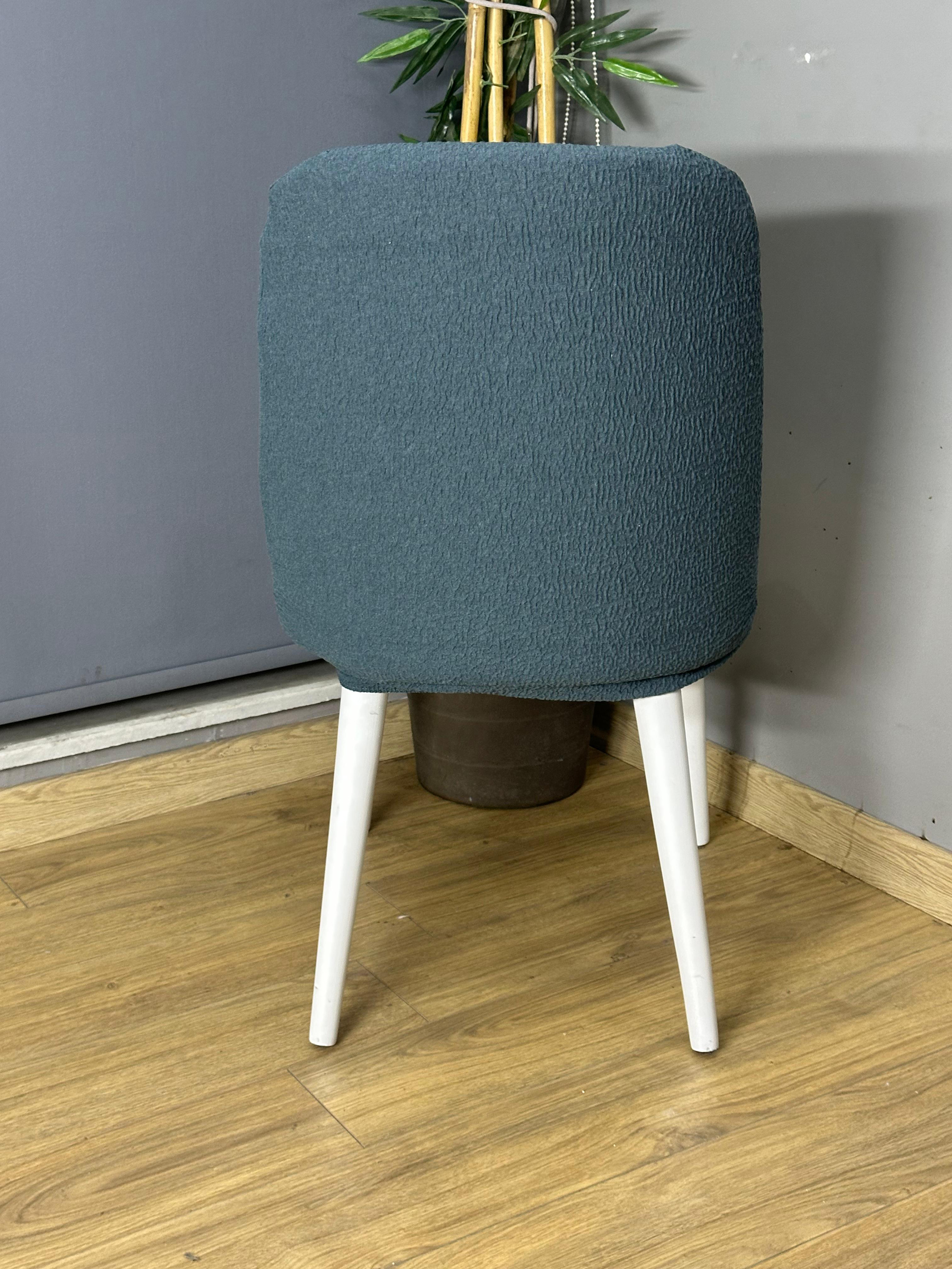 PETROL KÖŞELİ RETRO SANDALYE KILIFI 4 ADET LÜX BOHEM KUMAŞ ÇOK KALIN %100 PAMUK