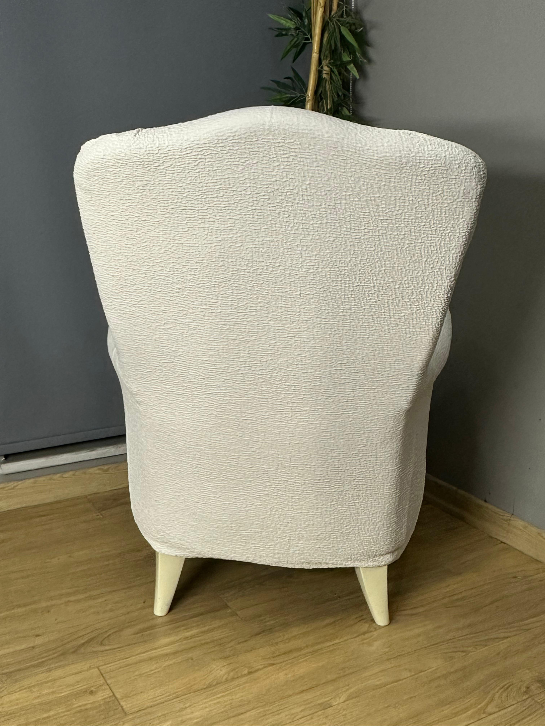 KREM LUX BOHEM PAMUKLU KUMAŞ SULTAN ÇIKINTILI MODEL KOMPLE GİYDİRME BERJER KILIFI.