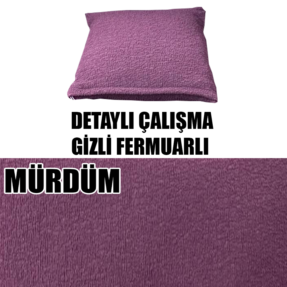 MÜRDÜM RENK LUX BOHEM PAMUKLU KUMAŞ 2 ADET KİRLENT KILIFI