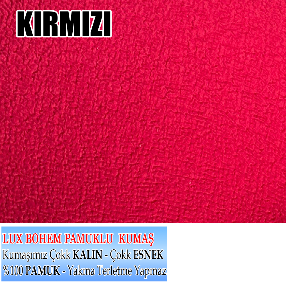 KIRMIZI POLO SANDALYE KILIFI 6 ADET LÜX BOHEM KUMAŞ ÇOK KALIN %100 PAMUK