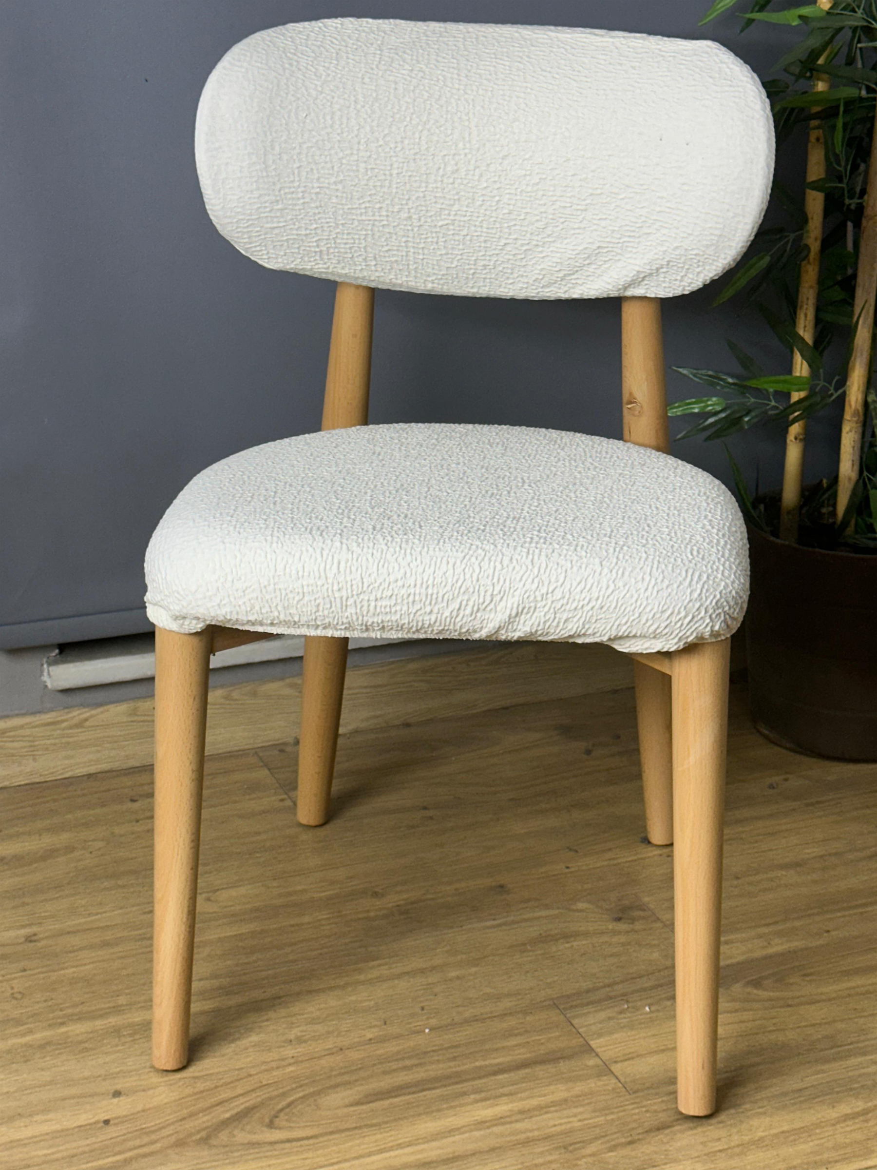 KREM POLO SANDALYE KILIFI 6 ADET LÜX BOHEM KUMAŞ ÇOK KALIN %100 PAMUK