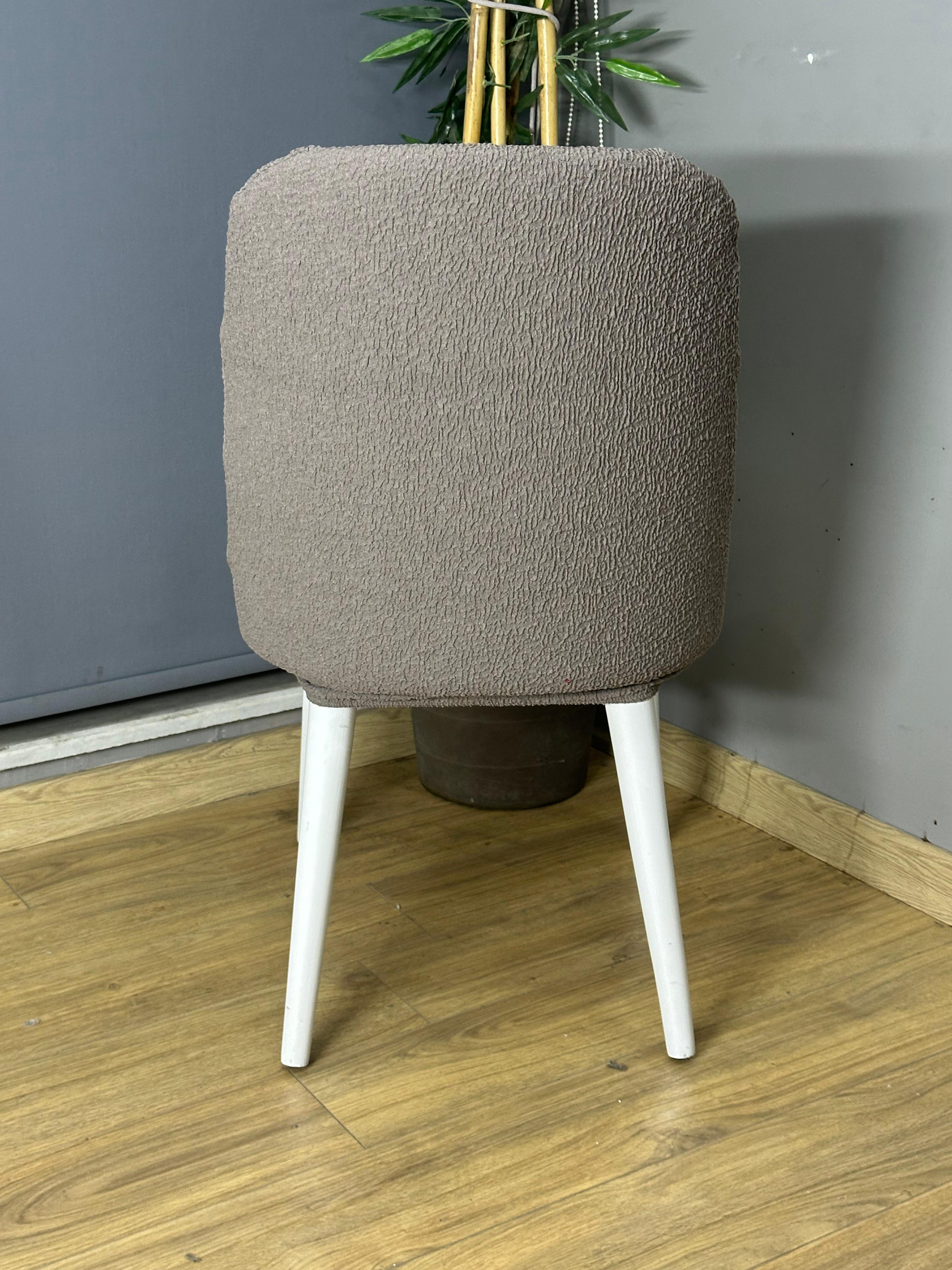 S.KAHVE KÖŞELİ RETRO SANDALYE KILIFI 4 ADET LÜX BOHEM KUMAŞ ÇOK KALIN %100 PAMUK