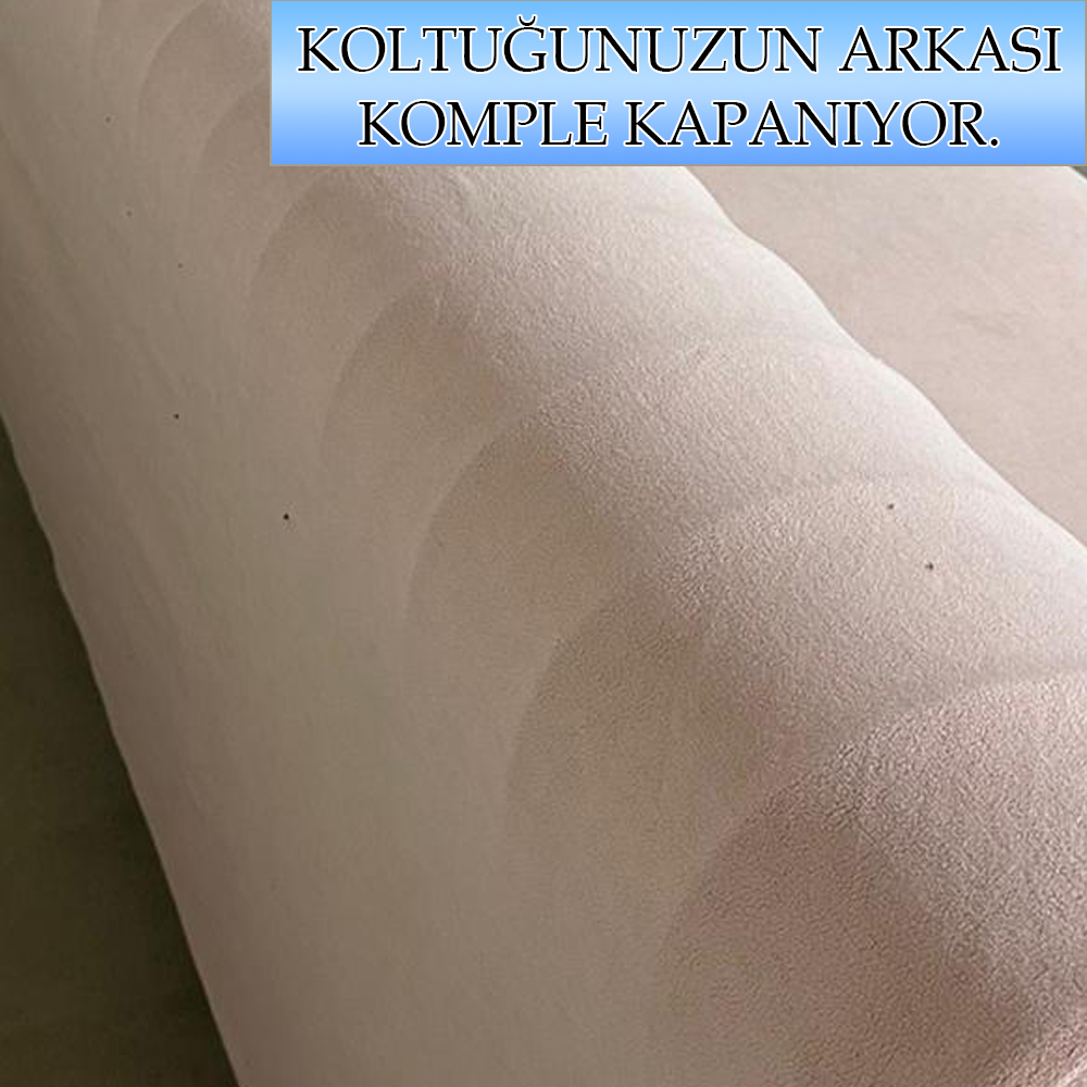 PUDRA SÜET KUMAŞ 3+3+1+1 SET KOMPLE GİYDİRME KOLTUK KILIFI KANEPE,ÇEKYAT,BERJER