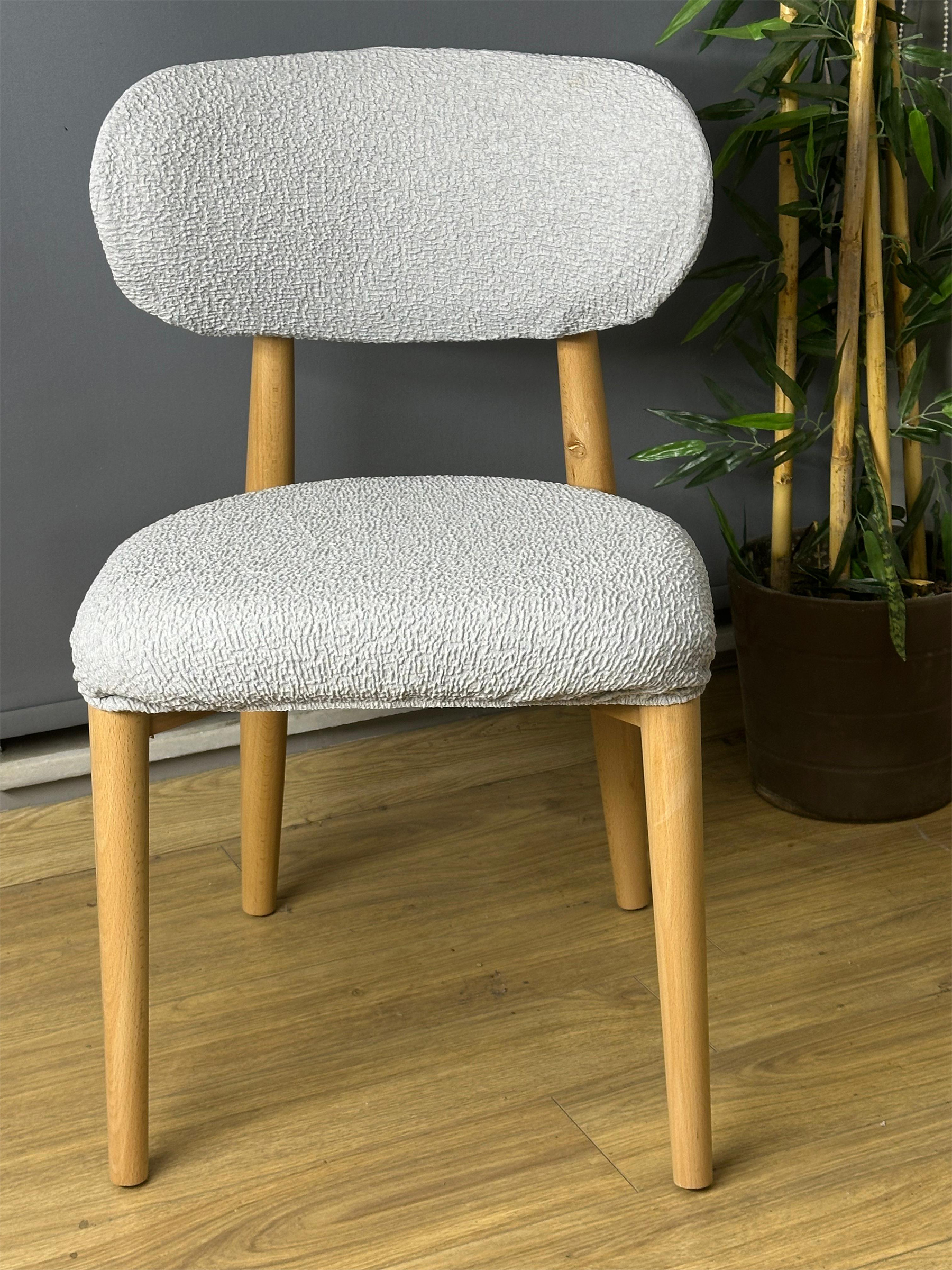 AÇIK GRİ POLO SANDALYE KILIFI 6 ADET LÜX BOHEM KUMAŞ ÇOK KALIN %100 PAMUK