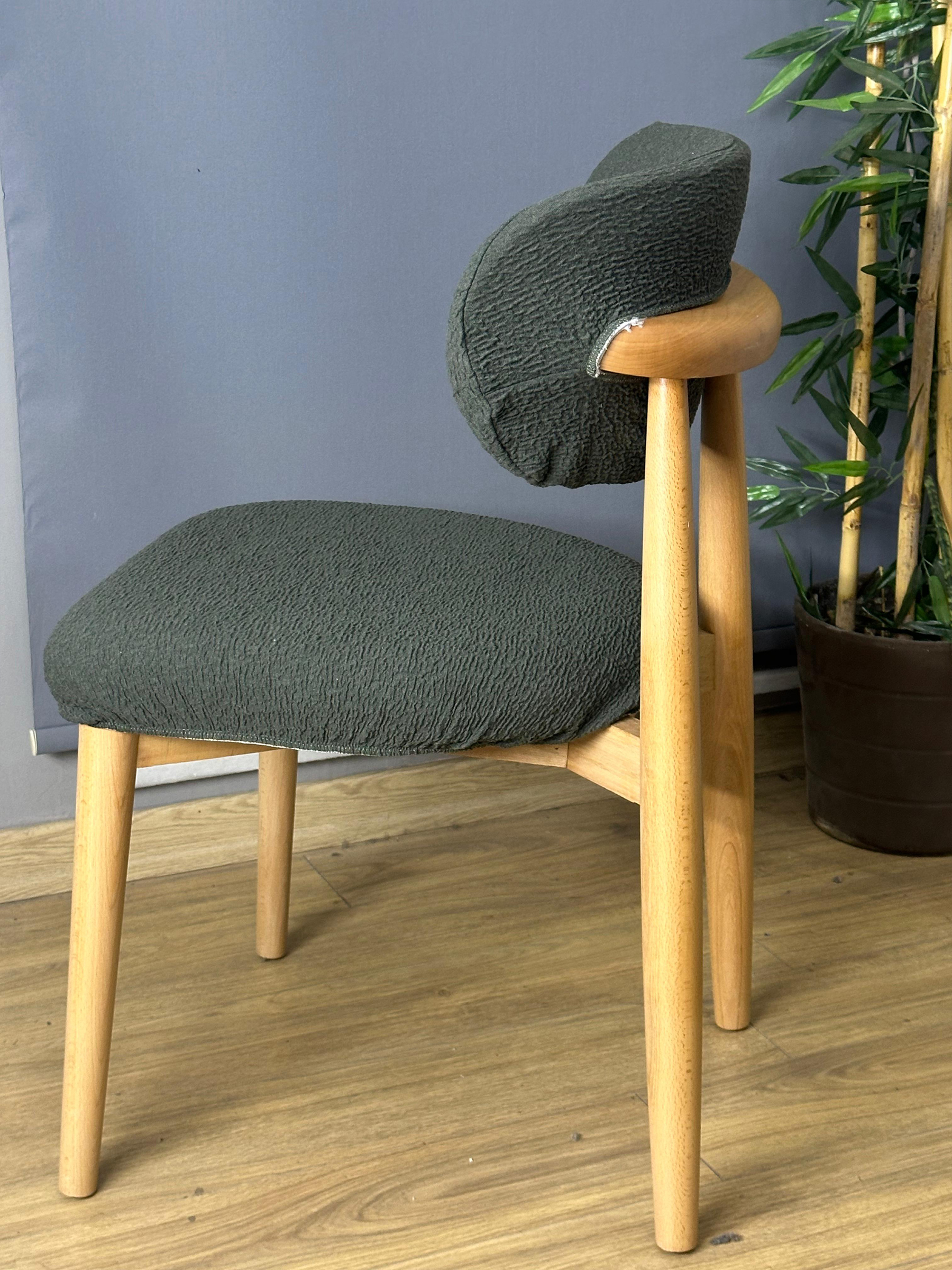 HAKİ POLO SANDALYE KILIFI 6 ADET LÜX BOHEM KUMAŞ ÇOK KALIN %100 PAMUK