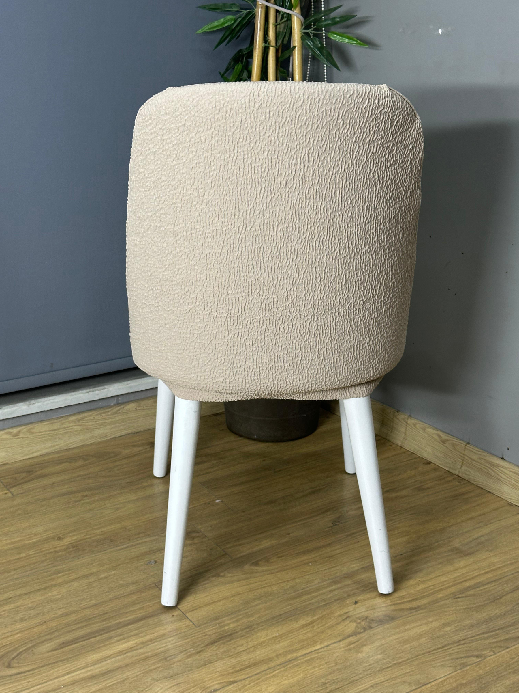 VİZON KÖŞELİ RETRO SANDALYE KILIFI 6 ADET LÜX BOHEM KUMAŞ ÇOK KALIN %100 PAMUK