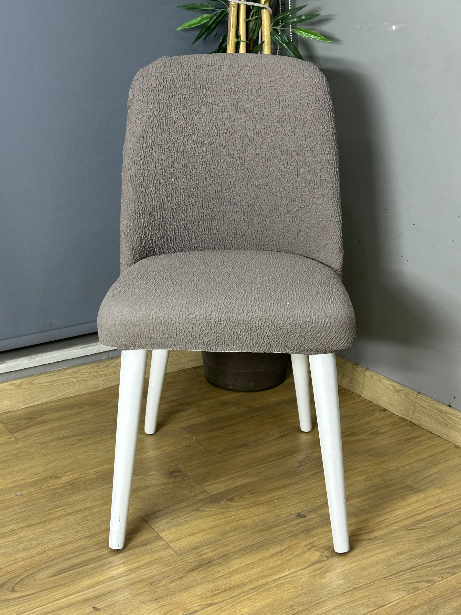 S.KAHVE KÖŞELİ RETRO SANDALYE KILIFI 6 ADET LÜX BOHEM KUMAŞ ÇOK KALIN %100 PAMUK