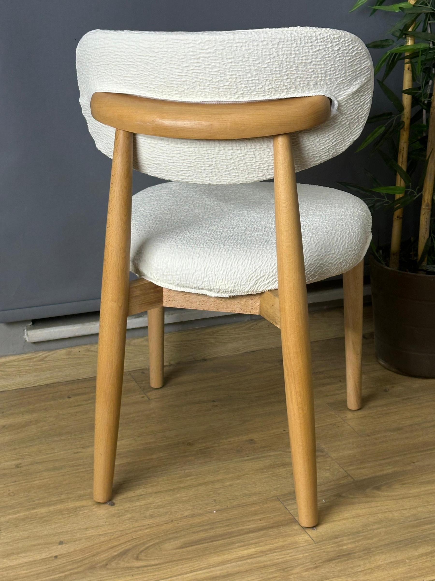 KREM POLO SANDALYE KILIFI 6 ADET LÜX BOHEM KUMAŞ ÇOK KALIN %100 PAMUK