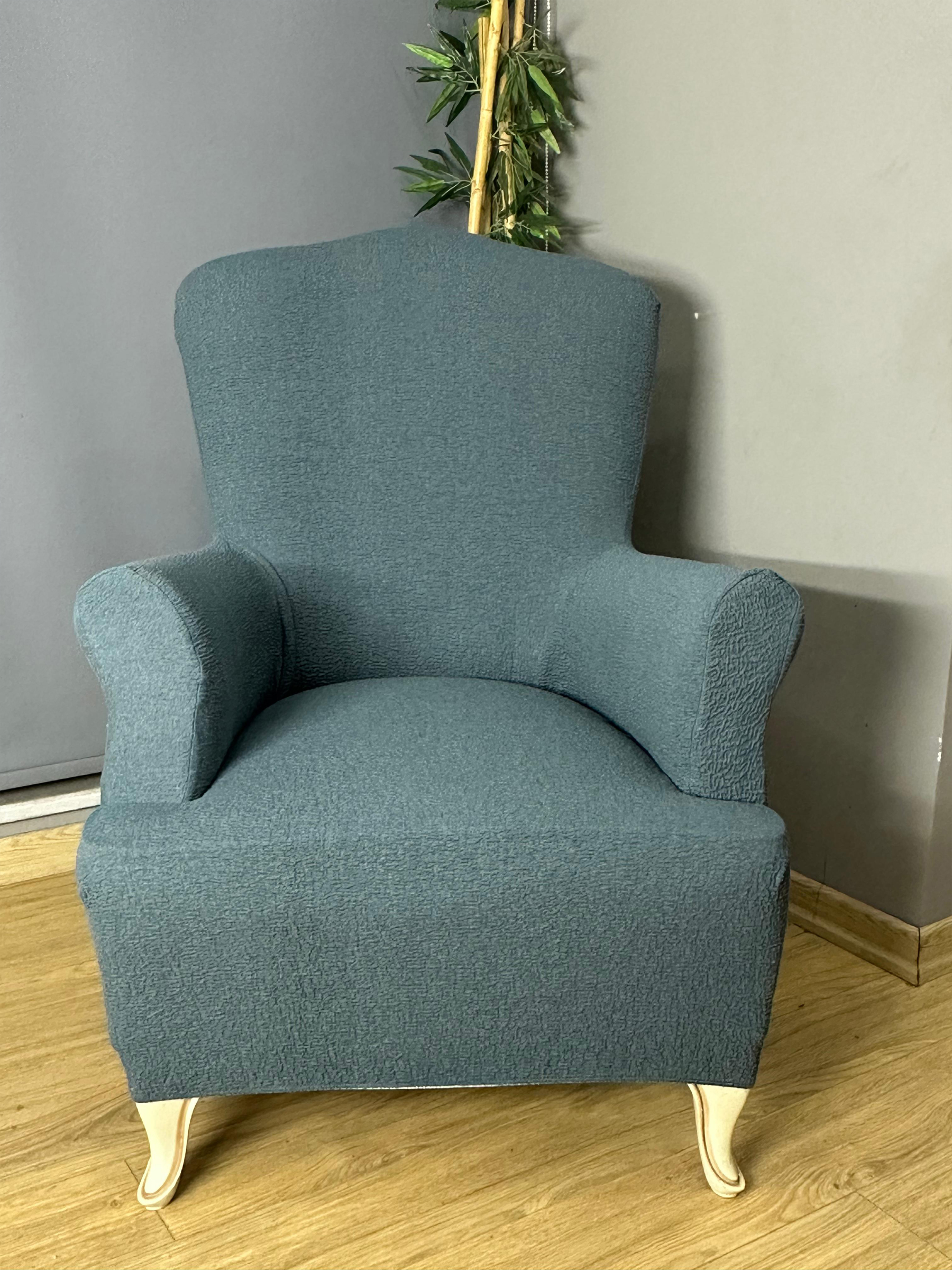 PETROL LUX BOHEM PAMUKLU KUMAŞ SULTAN ÇIKINTILI MODEL KOMPLE GİYDİRME BERJER KILIFI.