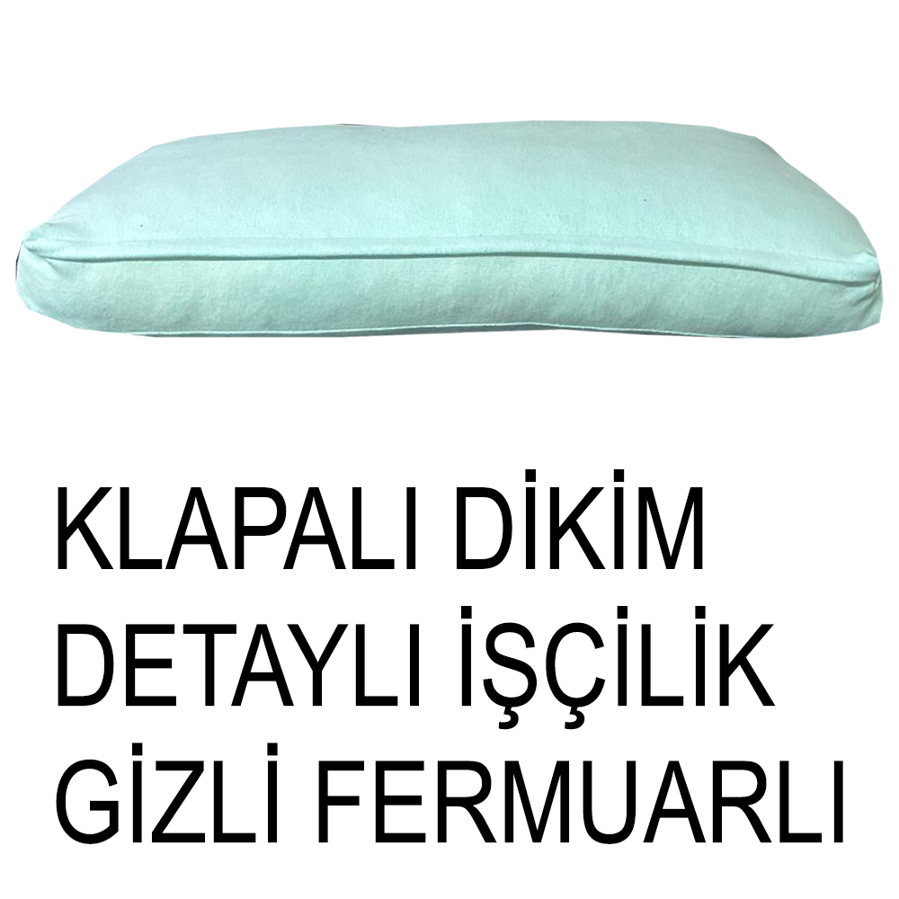 MİNT RENK SÜET KUMAŞ 2 ADET SIRT MİNDERİ