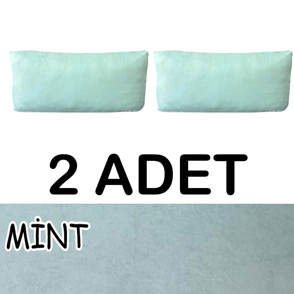 MİNT RENK SÜET KUMAŞ 2 ADET SIRT MİNDERİ