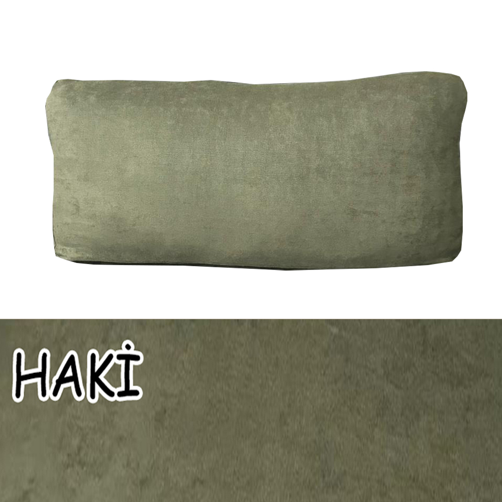HAKİ RENK SÜET KUMAŞ 2 ADET SIRT MİNDERİ