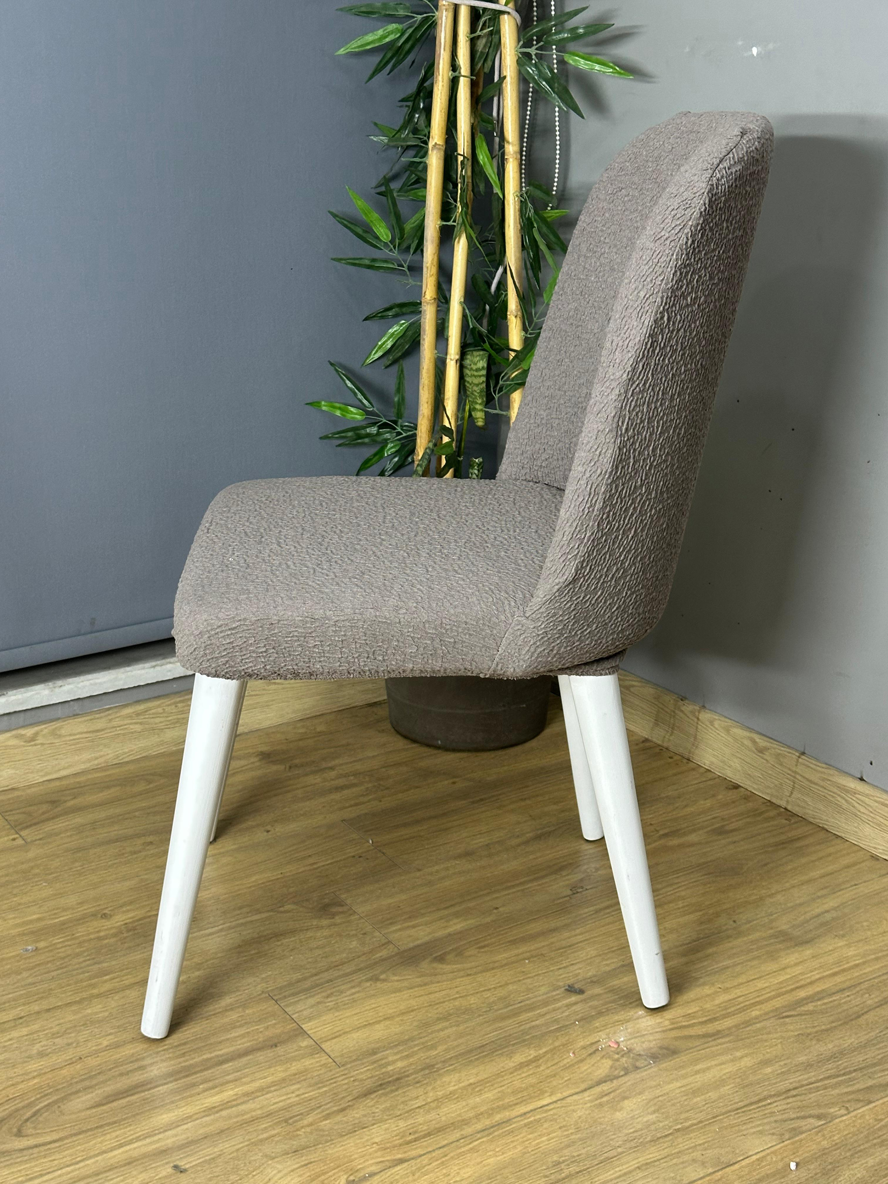 S.KAHVE KÖŞELİ RETRO SANDALYE KILIFI 4 ADET LÜX BOHEM KUMAŞ ÇOK KALIN %100 PAMUK