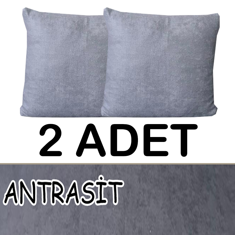 ANTRASİT RENK SÜET KUMAŞ 2 ADET KİRLENT KILIFI