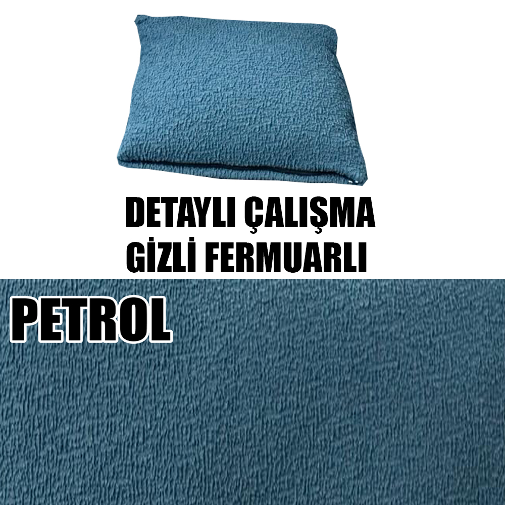 PETROL RENK LUX BOHEM PAMUKLU KUMAŞ 2 ADET KİRLENT KILIFI