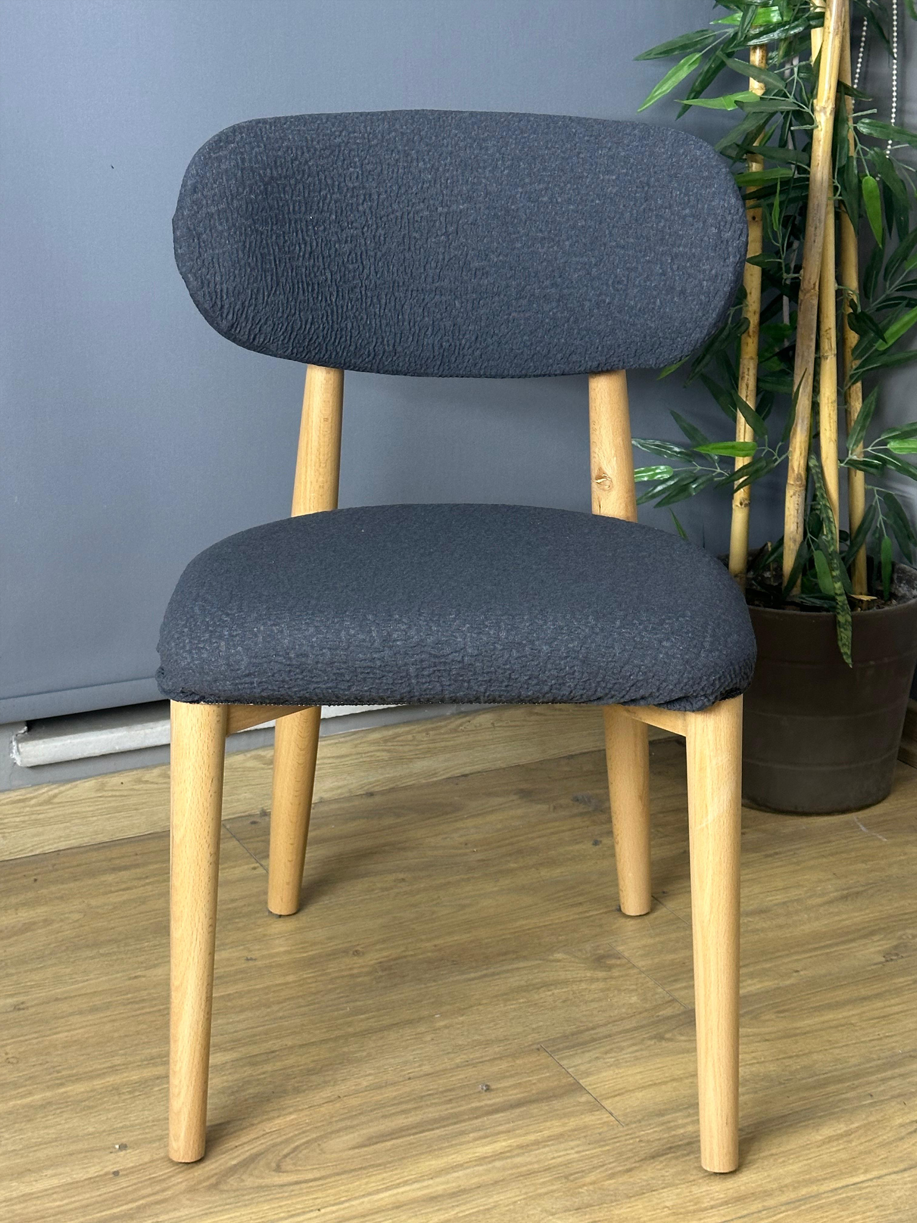 ANTRASİT POLO SANDALYE KILIFI 4 ADET LÜX BOHEM KUMAŞ ÇOK KALIN %100 PAMUK