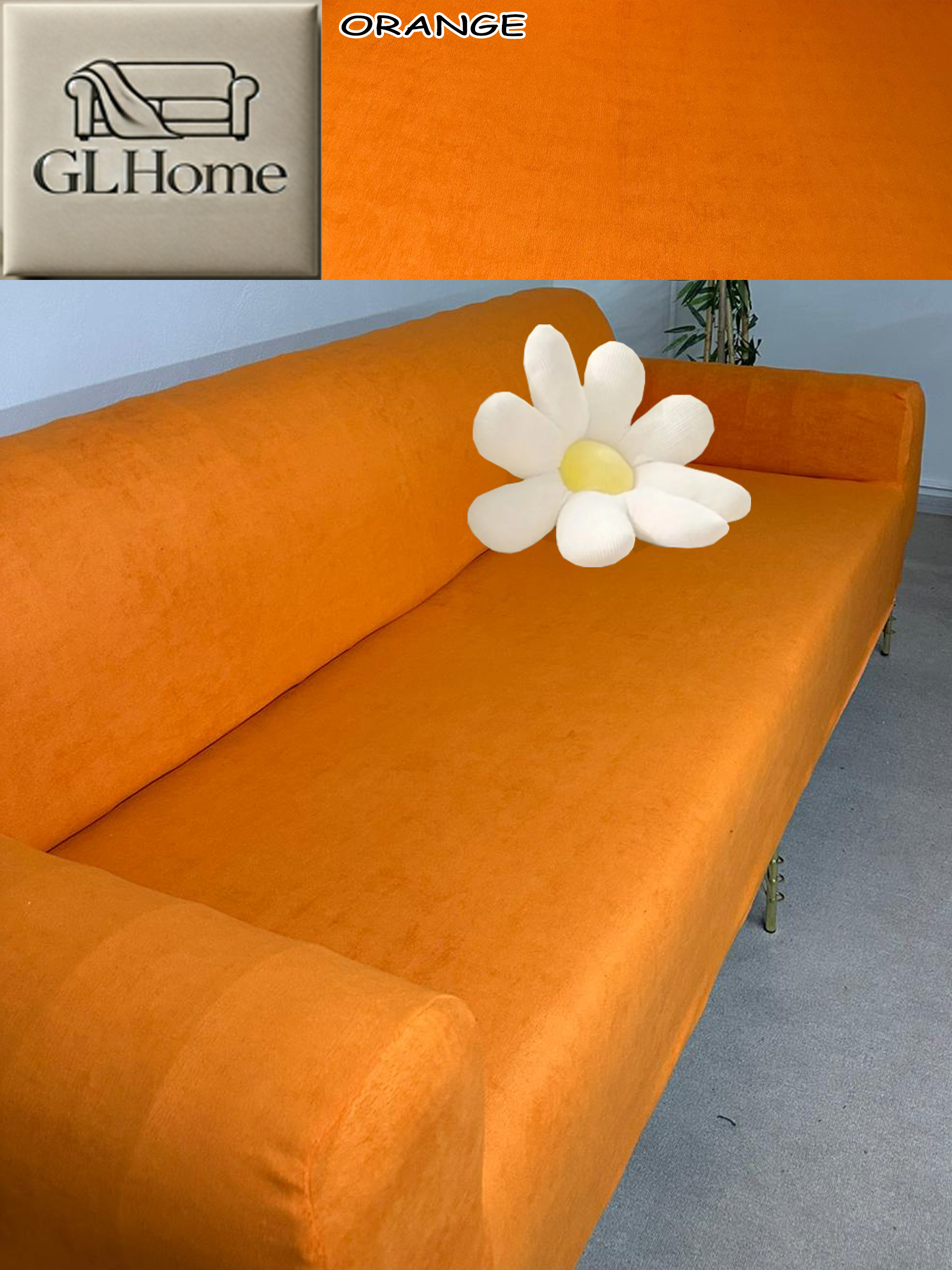 ORANGE SÜET KUMAŞ 3+3+1+1 SET KOMPLE GİYDİRME KOLTUK KILIFI KANEPE,ÇEKYAT,BERJER