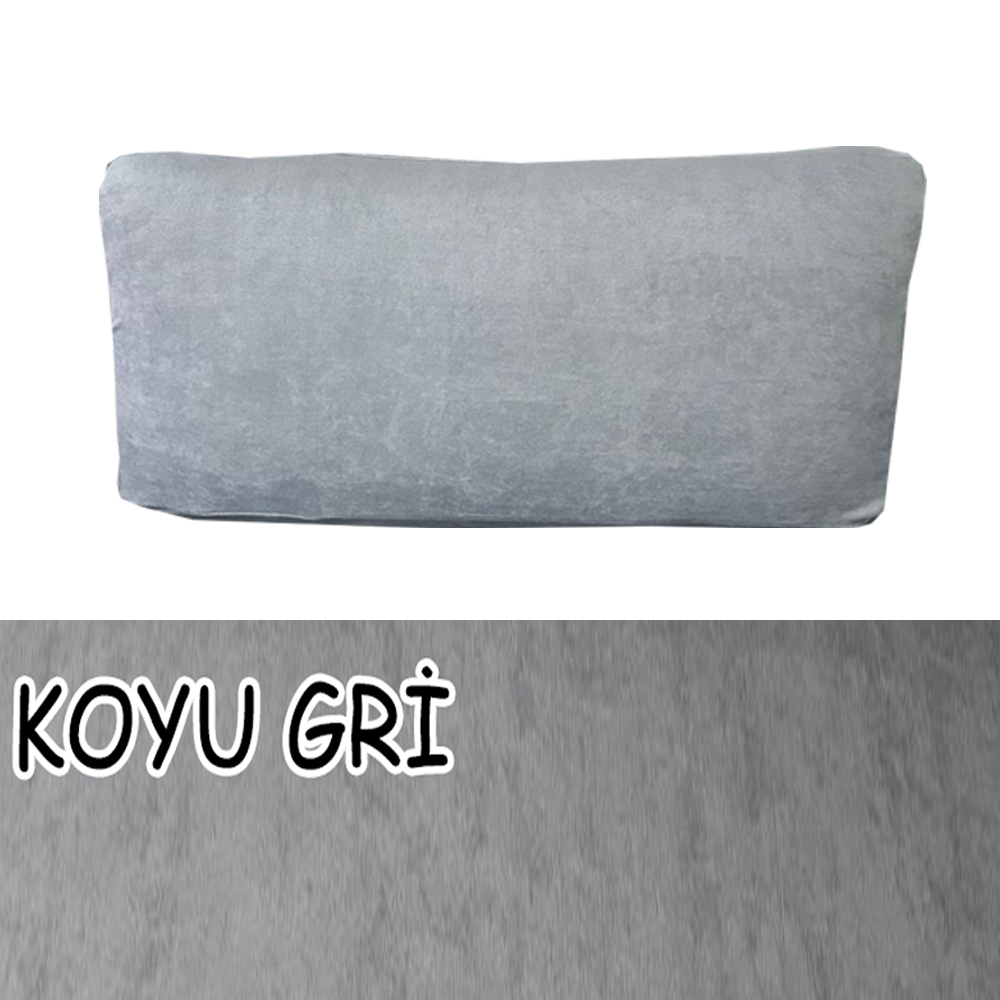 KOYU GRİ RENK SÜET KUMAŞ 2 ADET SIRT MİNDERİ