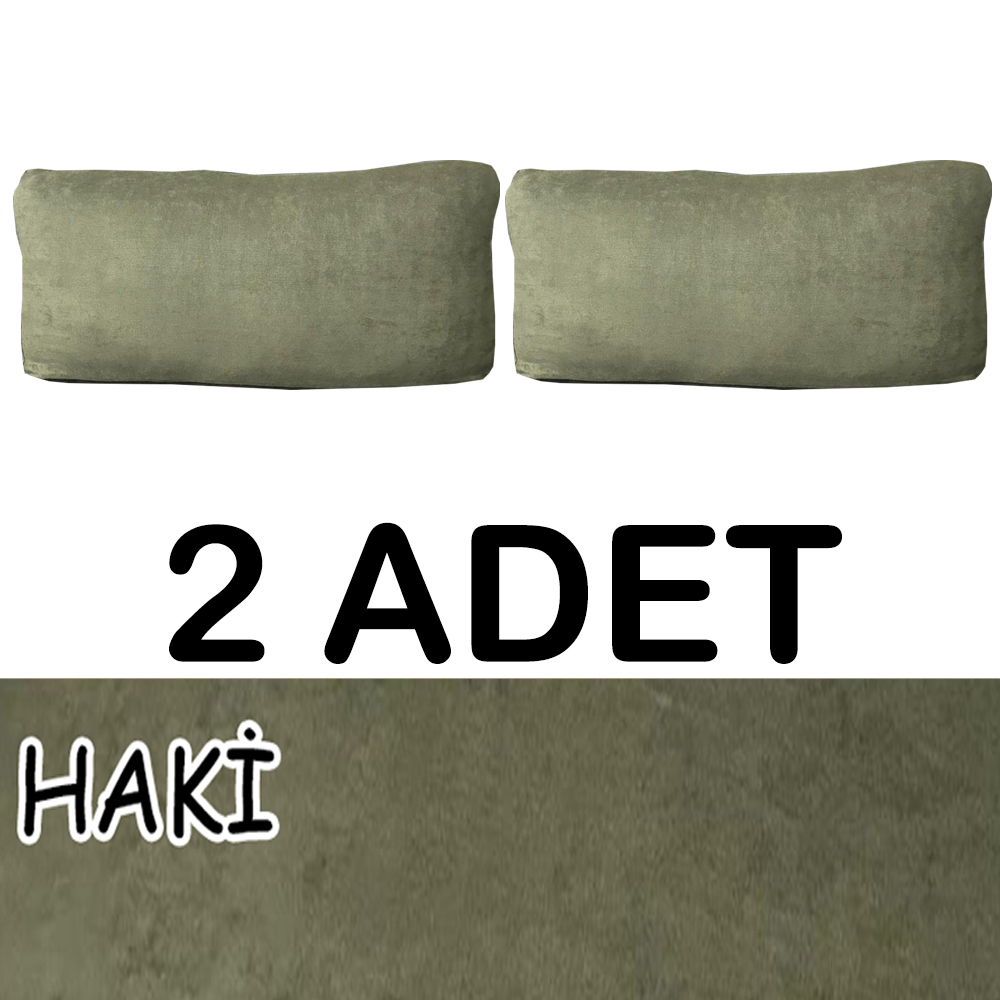 HAKİ RENK SÜET KUMAŞ 2 ADET SIRT MİNDERİ