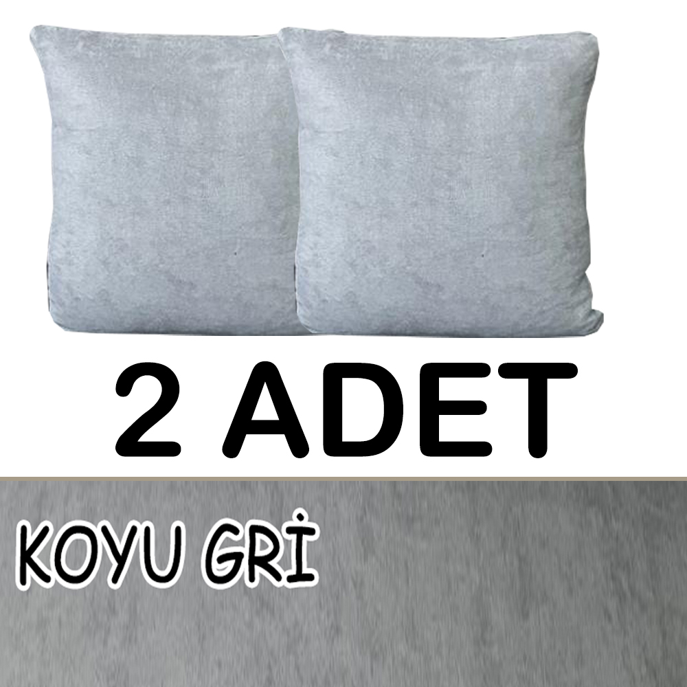  KOYU GRİ RENK SÜET KUMAŞ 2 ADET KİRLENT KILIFI