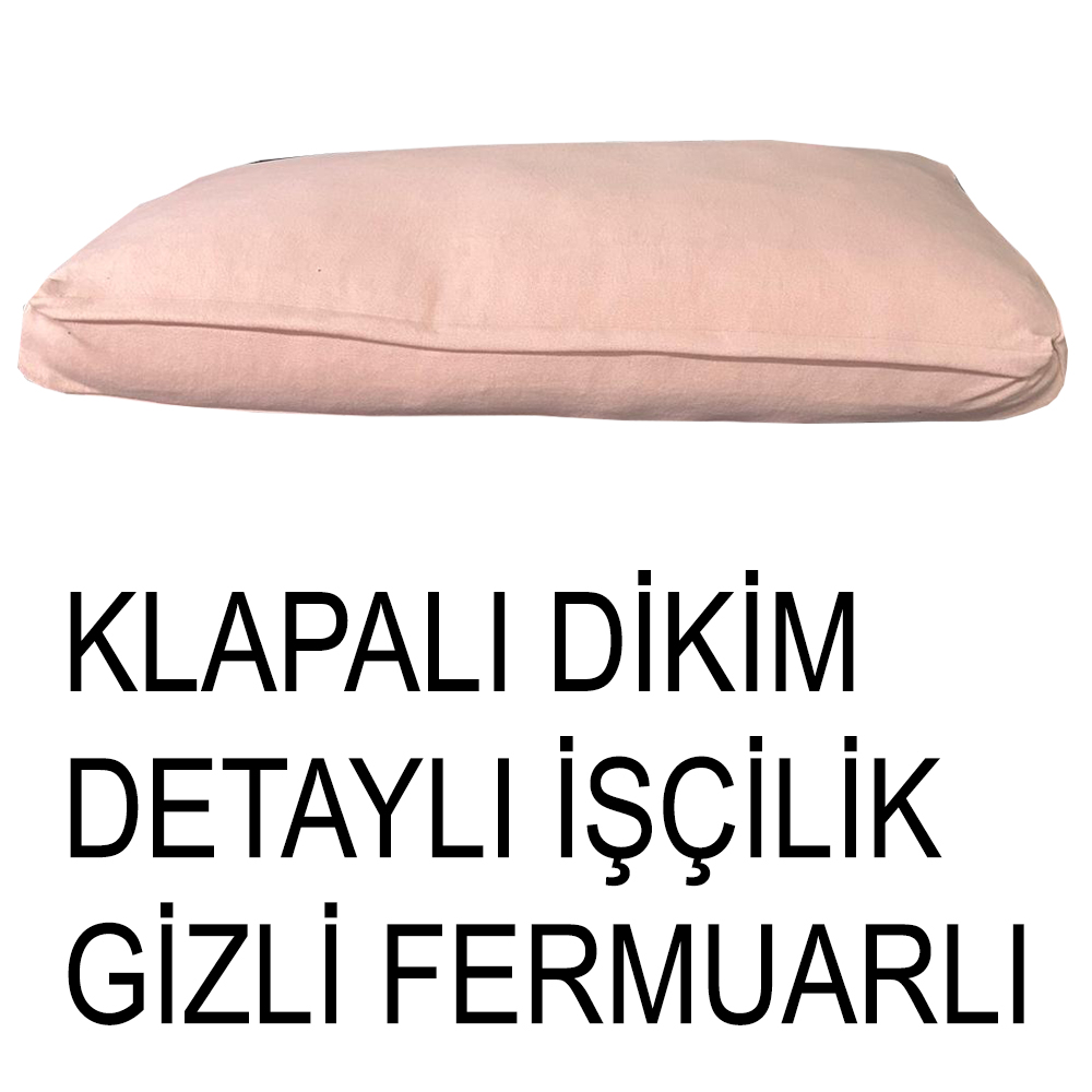 PUDRA RENK SÜET KUMAŞ 2 ADET SIRT MİNDERİ