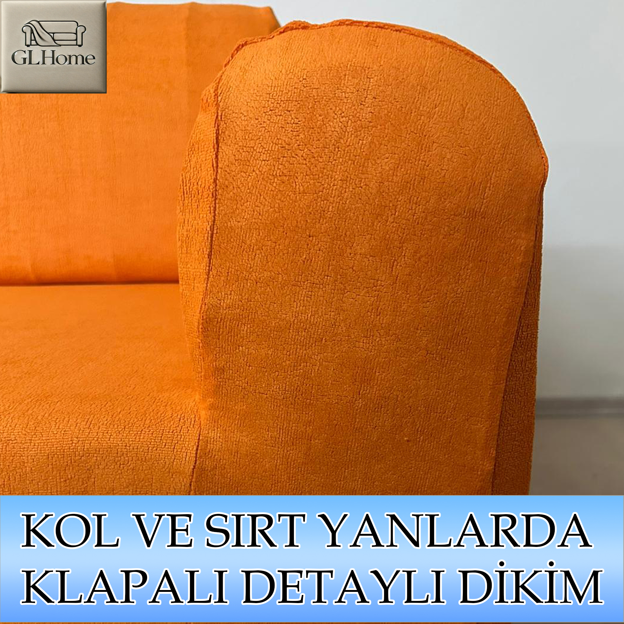 ORANGE SÜET KUMAŞ 3+3+1+1 SET KOMPLE GİYDİRME KOLTUK KILIFI KANEPE,ÇEKYAT,BERJER
