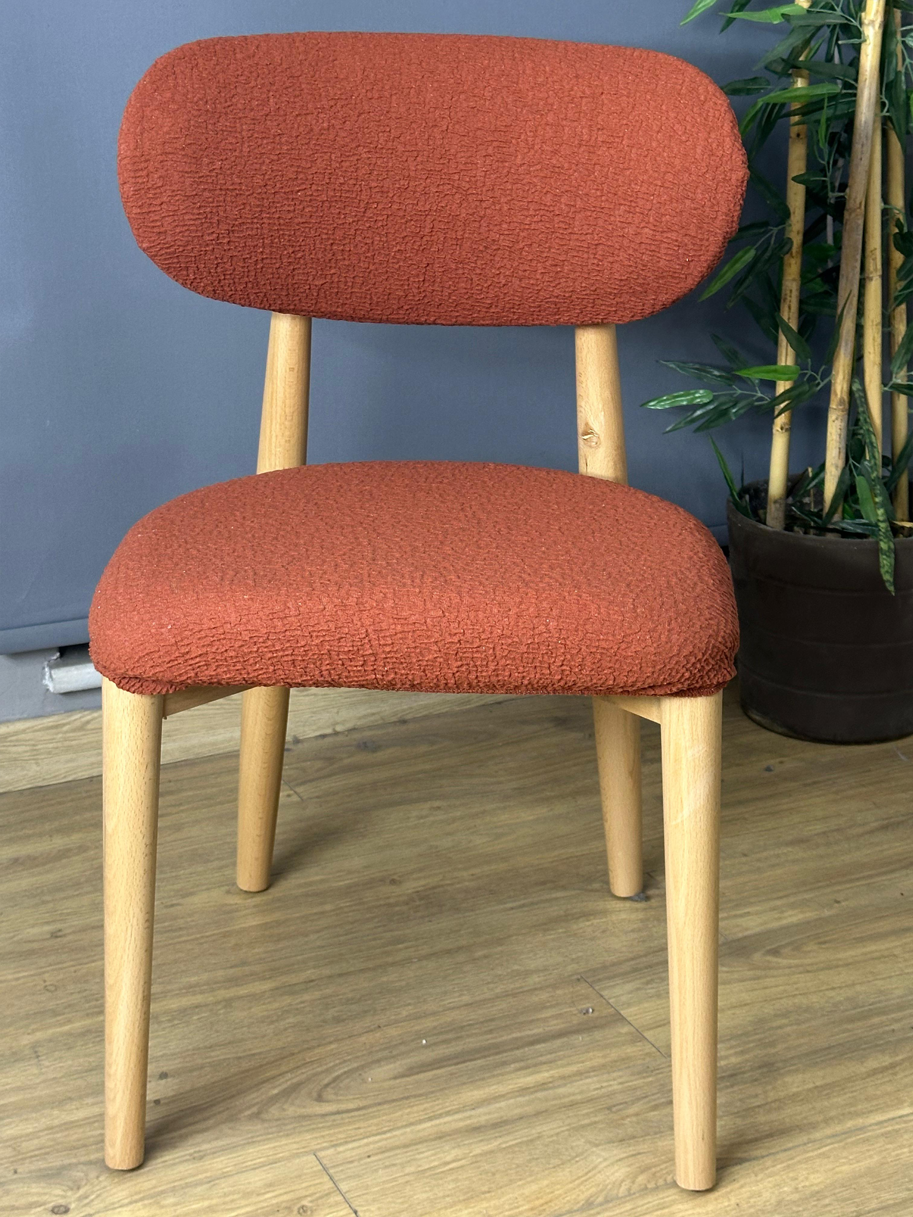 KİREMİT POLO SANDALYE KILIFI 6 ADET LÜX BOHEM KUMAŞ ÇOK KALIN %100 PAMUK