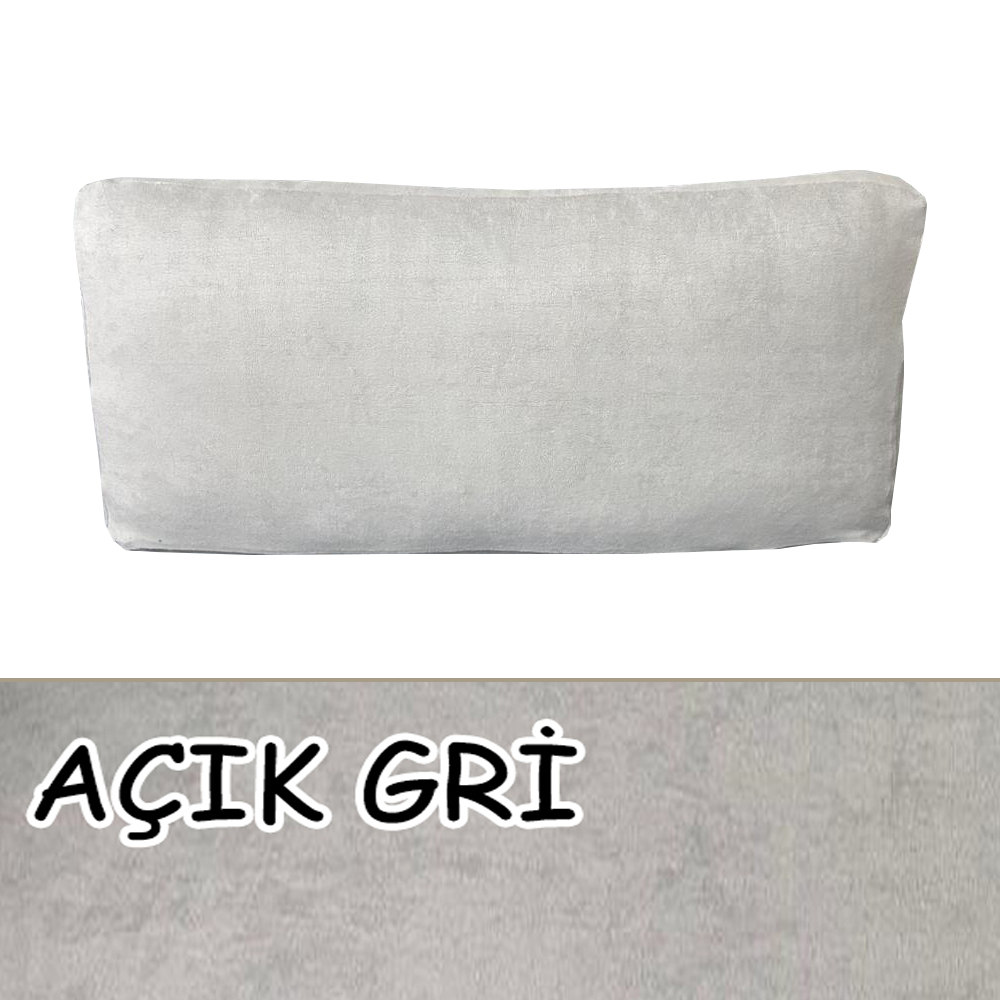 AÇIK GRİ RENK SÜET KUMAŞ 2 ADET SIRT MİNDERİ