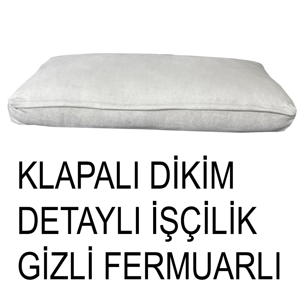 AÇIK GRİ RENK SÜET KUMAŞ 2 ADET SIRT MİNDERİ