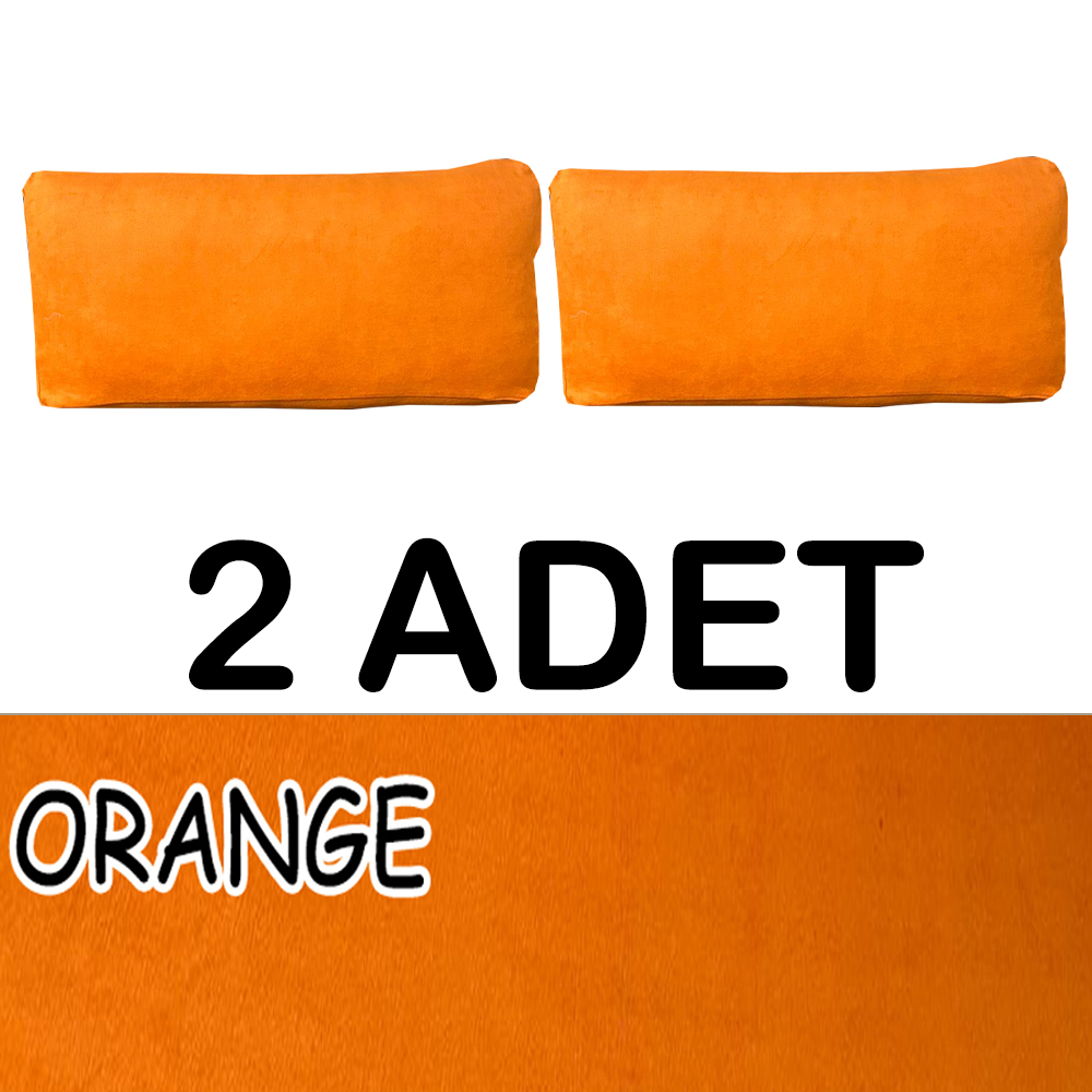 ORANGE RENK SÜET KUMAŞ 2 ADET SIRT MİNDERİ