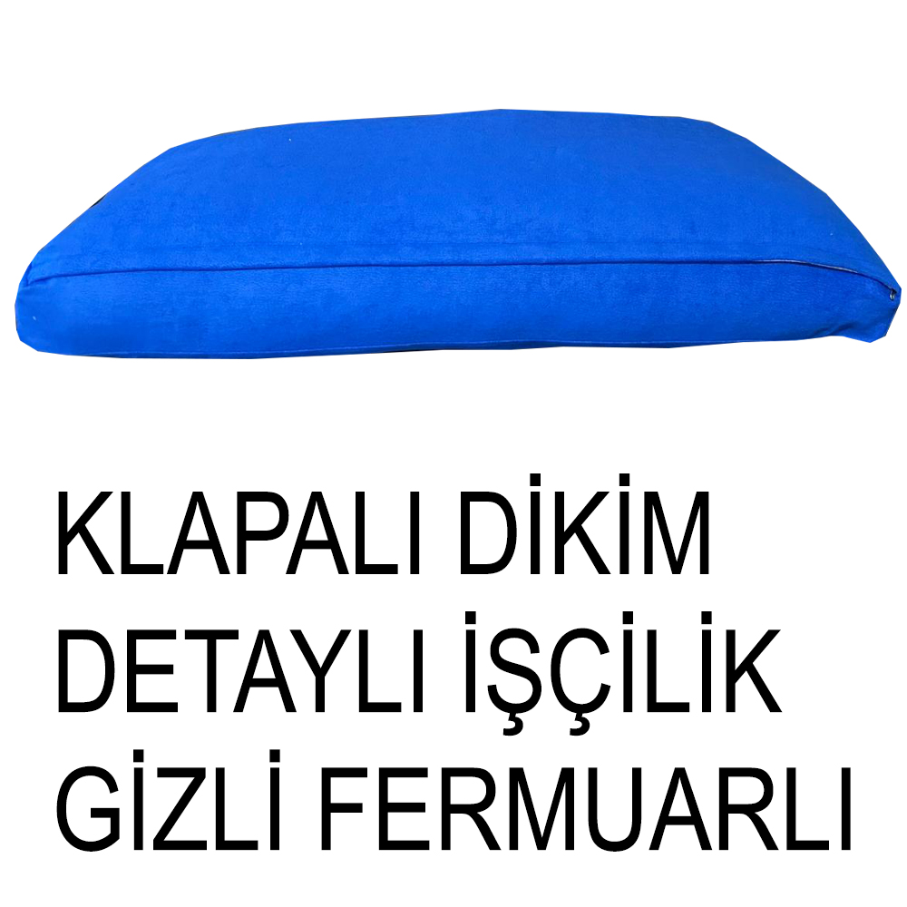 PARLEMENT RENK SÜET KUMAŞ 2 ADET SIRT MİNDERİ