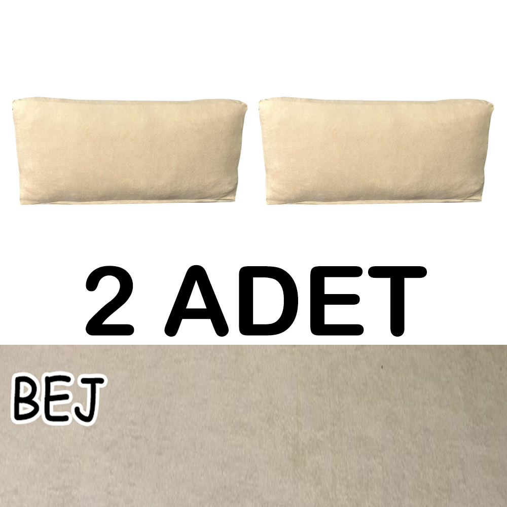 BEJ RENK SÜET KUMAŞ 2 ADET SIRT MİNDERİ